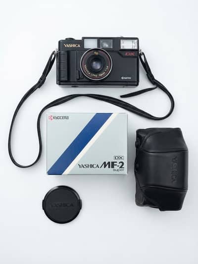 Yashica MF-2 DX Vintage 35mm Film Camera with Box & Cover