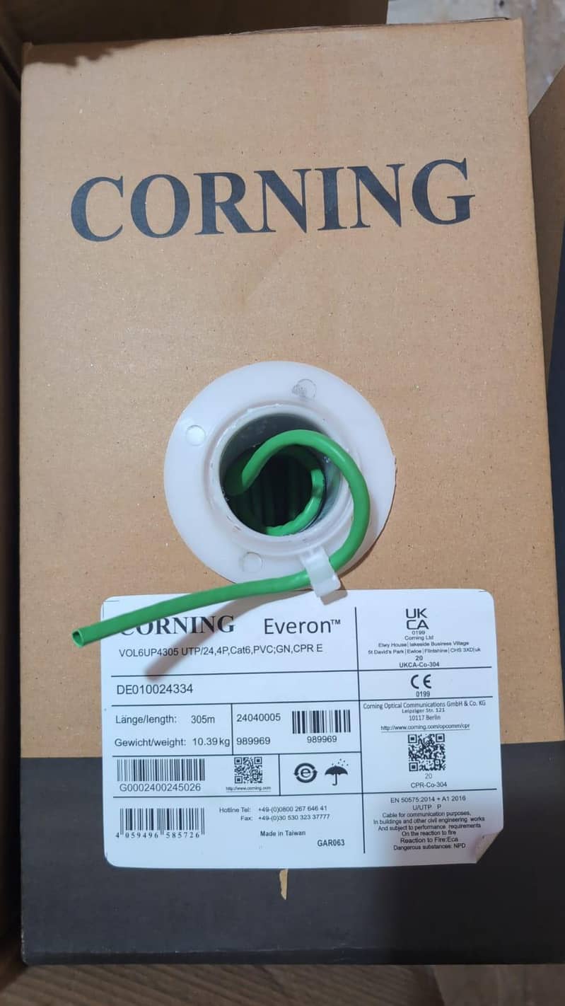 Corning cat 6 CCTV wire 0