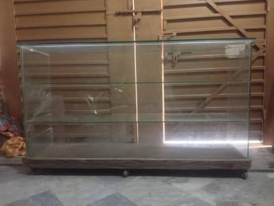 Heavy Duty Glass Counter with Wheels / Moving Display Counter