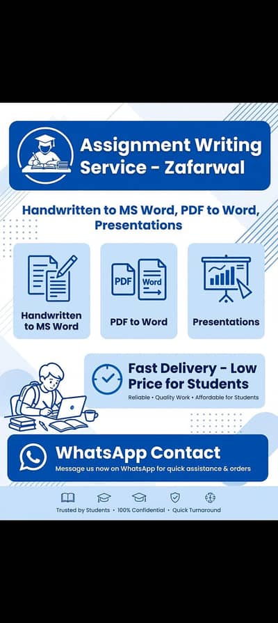 assignment writting/typing service Zafarwal