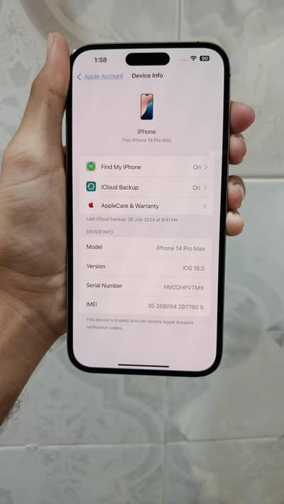iPhone 14 pro max with box and accessories.