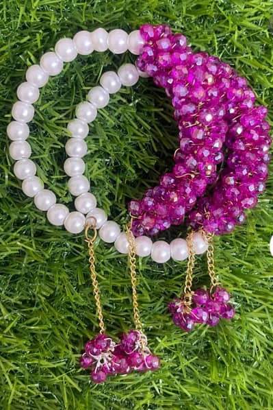 handmade pearl bangles & gajry bracelets custom clrs available
