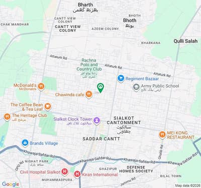 26.2 Marla Plot For Urgent Sale Double Barrier Near Chawinda Ground Ghazi Road Sialkot Cantt