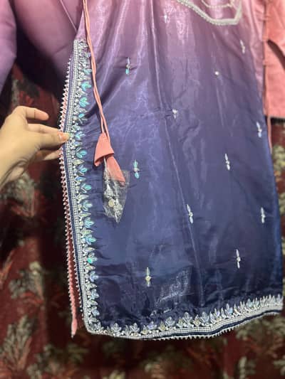 dark blue and pink