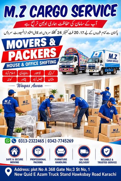 Movers & Packers Services/home shifting/Shehzor Mazda/Good Transport