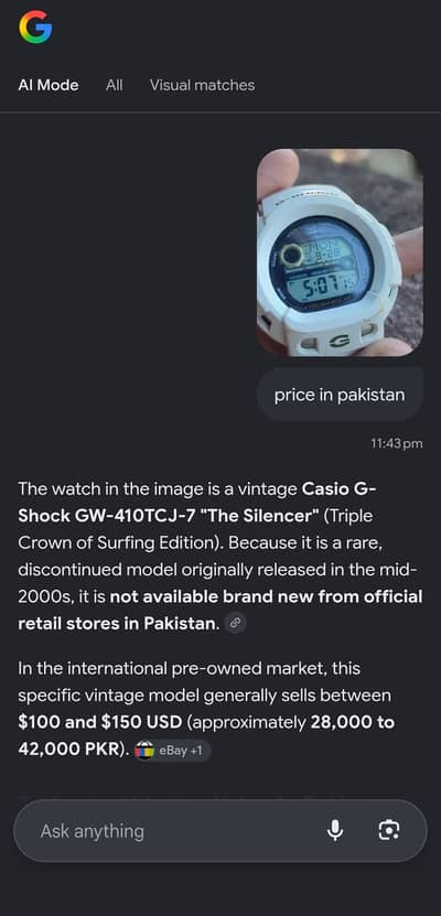 Vintage Casio G-Shock "The Silencer" Limited Edition