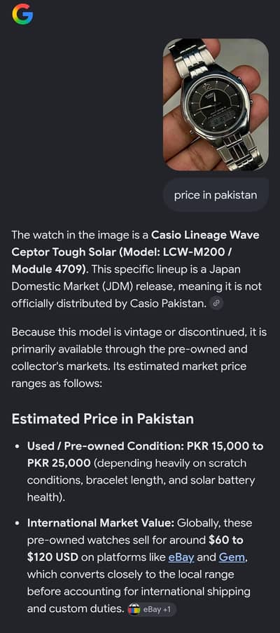 Original Casio Lineage LCW-M200 Tough Solar Watch (JDM)