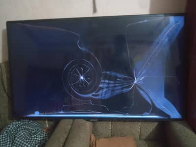 55 -inch sony smart tv for sale - screen damage -for board and other p