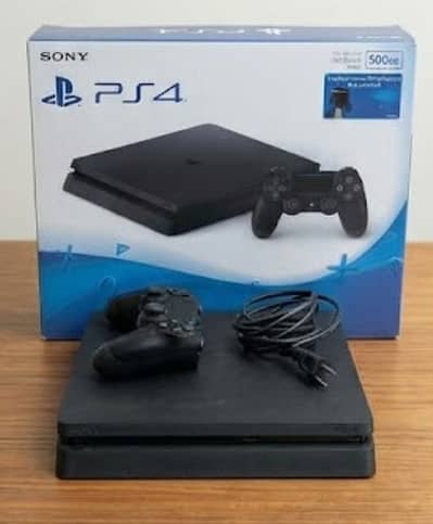 Sony PS4 Slim 500GB Console (4 Months Used, Like-New Condition) + 1 C
