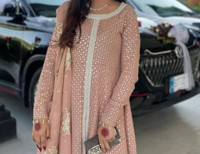 Beautiful Embroidered Party Wear Dress | 3-Piece Suit