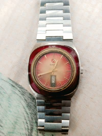 Original Vintage Rado Murano Red Dial Automatic (1970s) – Ultra Rare