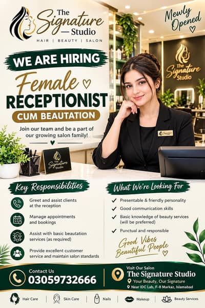 Female Receptionist Beautation