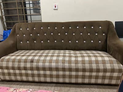 Brown sofa.