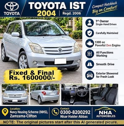 1st Owner's Toyota IST 2004/2006 Own 1300cc Perfec Engine  03008200292