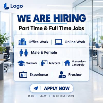 We are hiring a Lahore staff. Male/ females [Lahore]