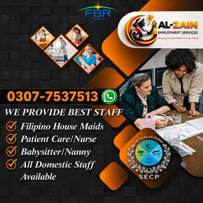 Maids / House Maids / cook / House chef / Baby Sitter maid available