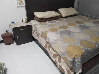 double bed  with 2 side tables