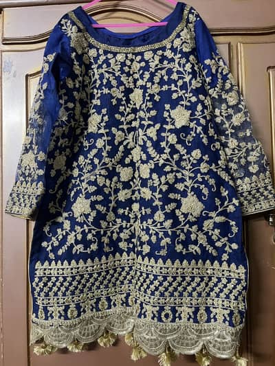 Fully embroidered 3 piece shirt and gharara set
