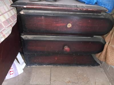 Used Bed With molty form and 2 side tables