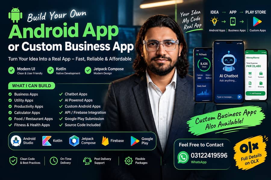 Custom Android App Development | Kotlin | Google Play 0