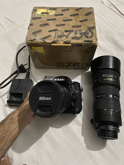 Nikon D750 body 20-35 f/2.8 + 80-200 f/2.8 good condition ma h sub sam
