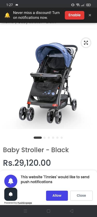 tinnies imported pram stroller v good condition