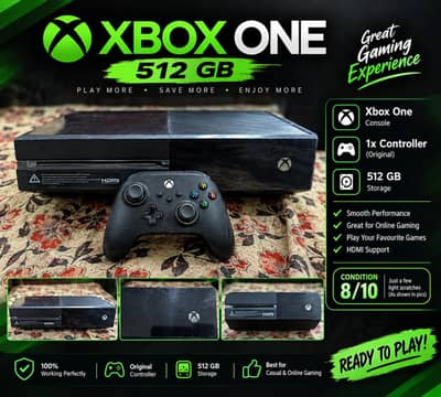 Xbox One 512GB + Original Controller | Good Condition | Fully Working