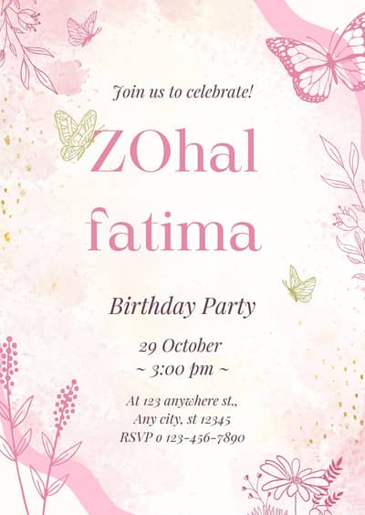 birthday card design service - custom birthday invitation