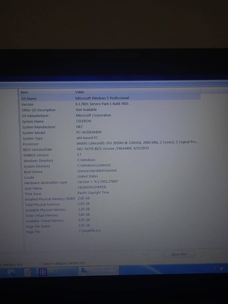Laptop intel Celeron 2