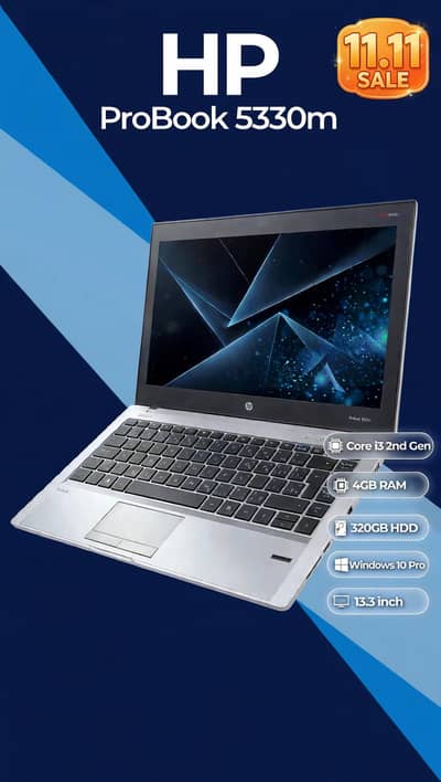 HP ProBook 5330m Core i3 2nd Gen – 4GB RAM 320GB