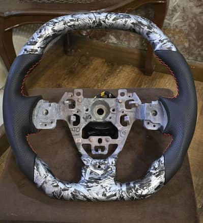 Suzuki Alto white forged carbon steering wheel
