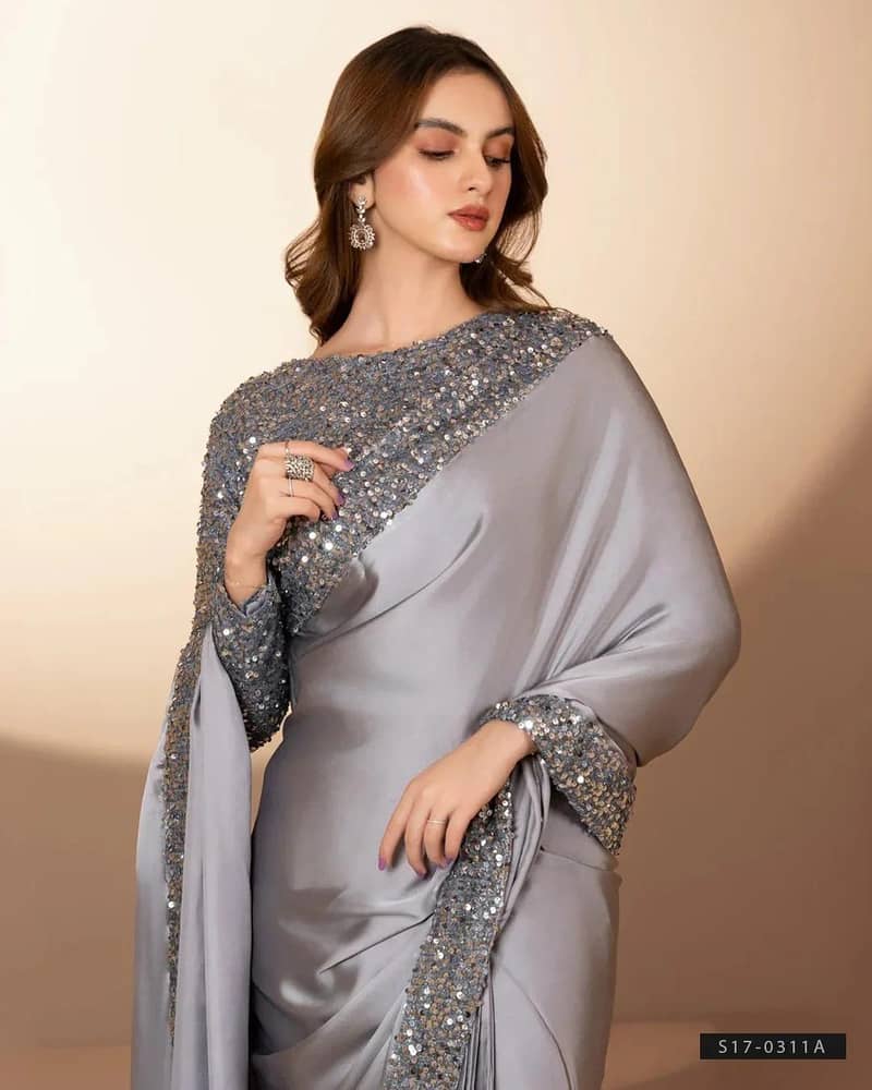FANCY SLIK SAREE 0