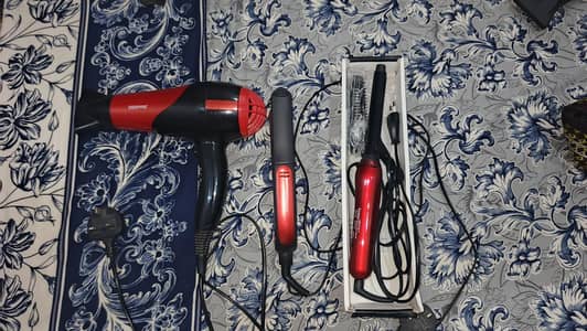 Hairdryer, hair straightener, hair curler