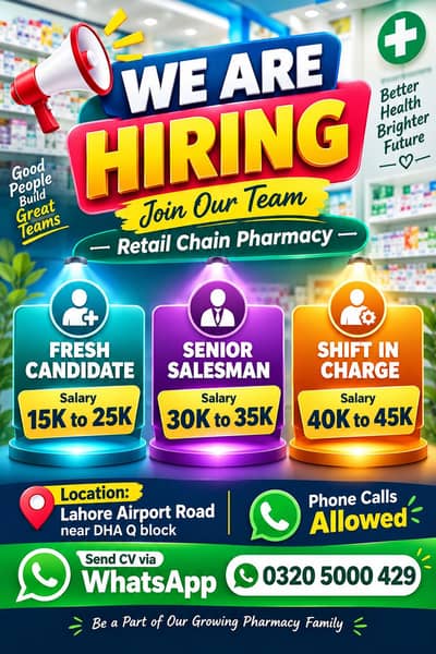 JOB OFFER FOR MALE STAFF