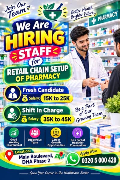 JOB OFFER FOR PHARMACY