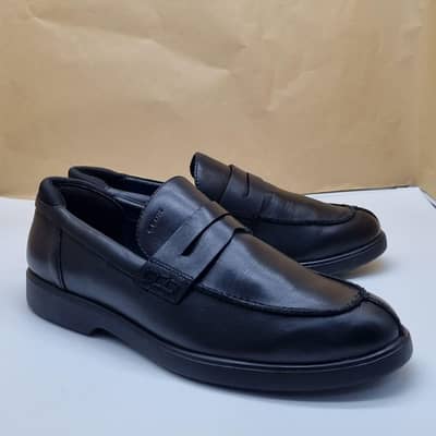 sleek black Geox U Spherica EC11 Loafers