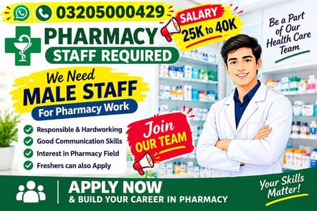 WE ARE HIRING STAFF FOR CHAIN PHARMACY