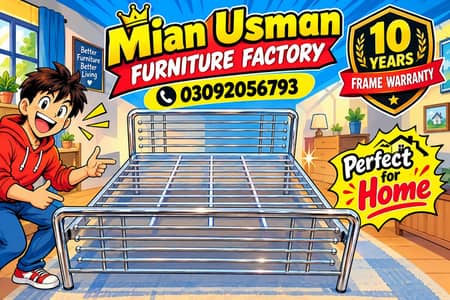 New Stainless Steel Double Bed/steel king Size Beds/iron bed/beds set