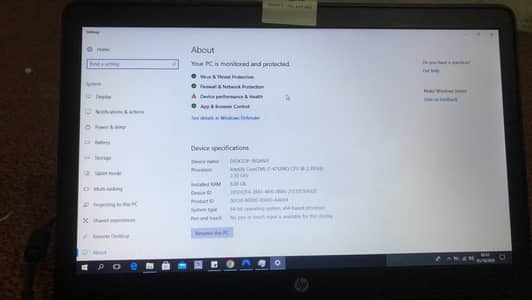 HP i7-4712MQ CPU 8GB 628 GB