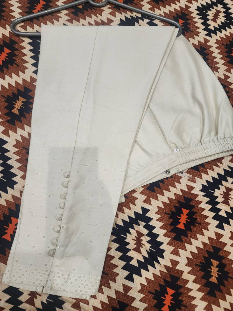 2pc beige embroidered 4