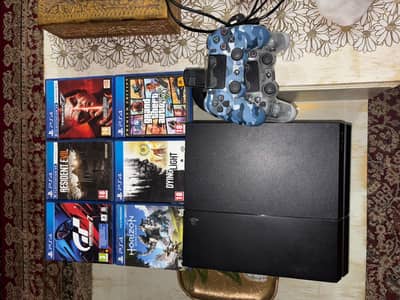 PS4 1TB Non-Jailbroken Console with 6 Games & Controller Stand
