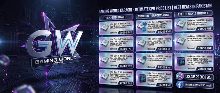 INTEL DESKTOP PROCESSOR I4TH 13TH 12TH 11TH 10TH GEN OR MANY MORE SOON