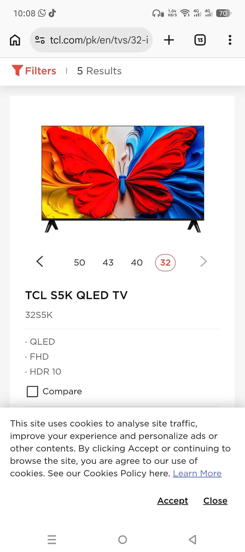 TCL smart tv Android 1