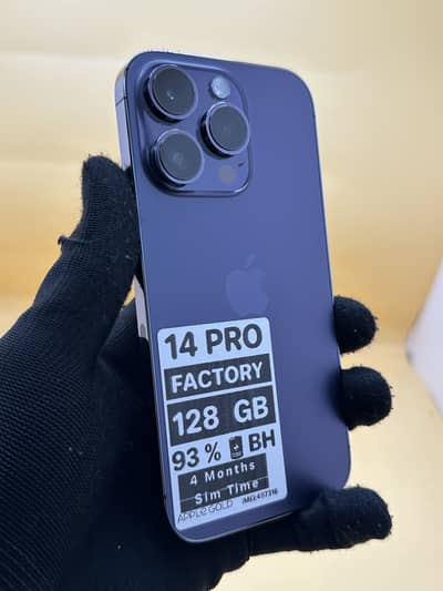 Apple iPhone 14 Pro 128 GB 4 Months Sim Time Factory unlock 93% B H