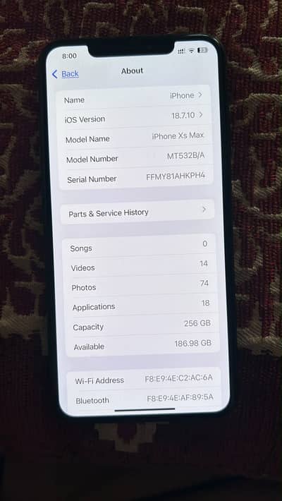 Apple iPhone XS Max 256 GB PTA approve