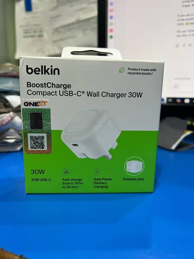 Belkin Compact USB-C Wall Charger 30W Just Box Open Brand New
