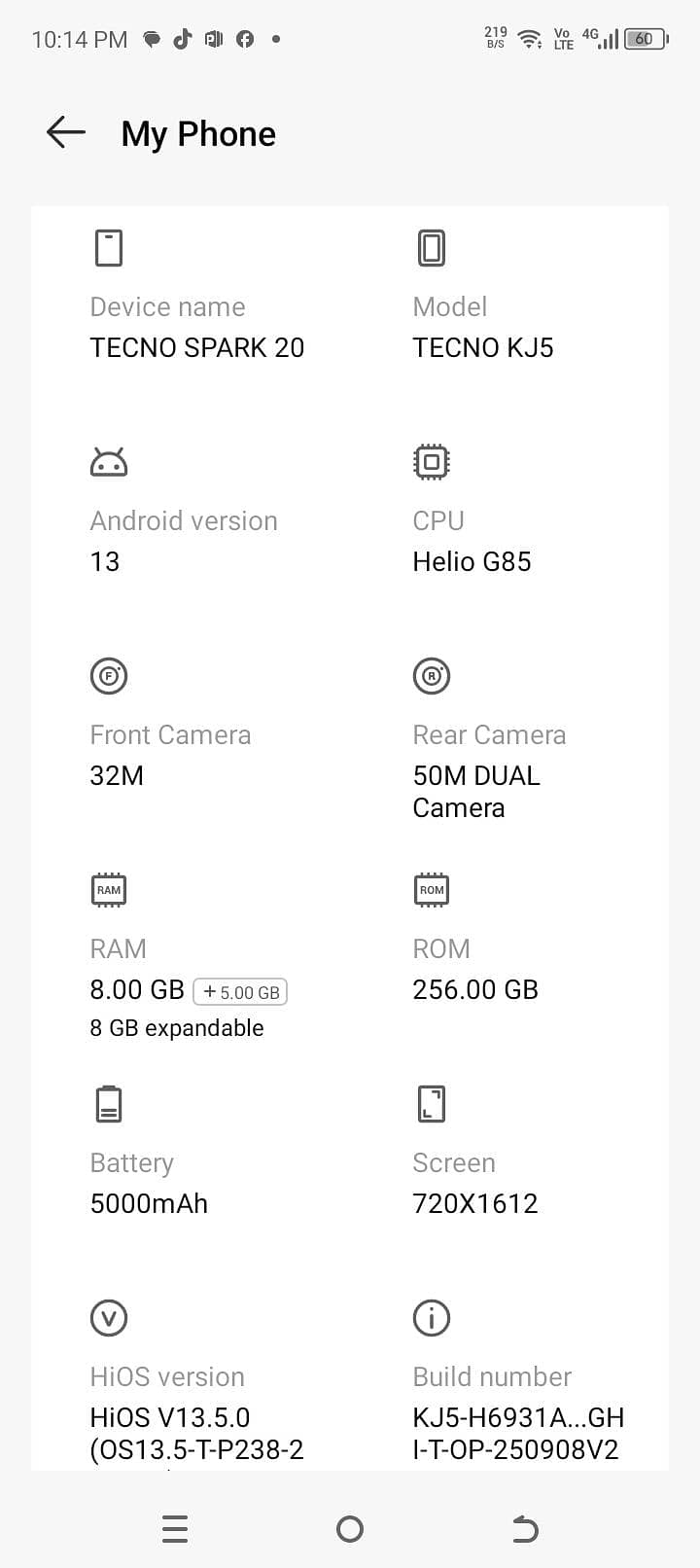 Tecno Spark 20 0