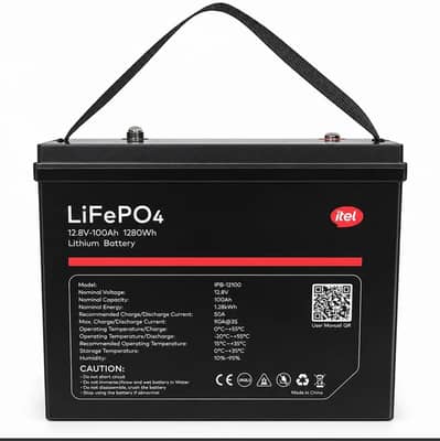 The iTel 12.8V 100Ah LiFePO4 Lithium Battery