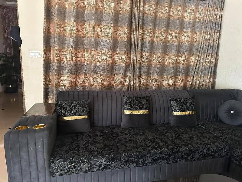 Sofa Set 7 Seater L Shaped + Table 5