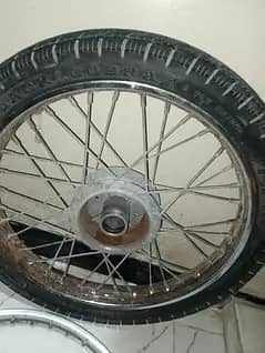 Saga 70cc Bike Back Wheel Complete Tyre + Front Rim